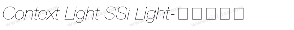 Context Light SSi Light字体转换